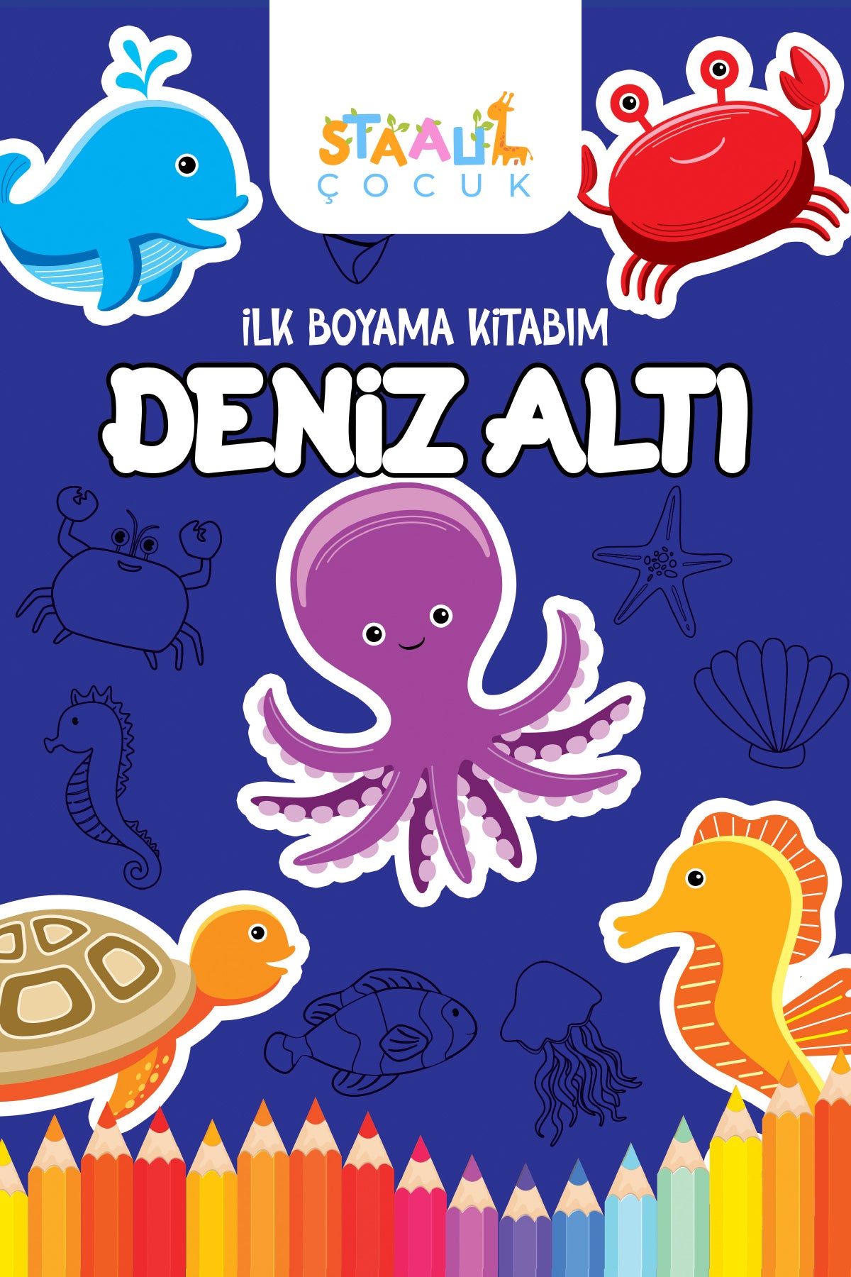 Ilk Boyama Kitabım Serisi - 10 Kitap (BÜYÜK RESİMLİ BOYAMA KİTABI)
