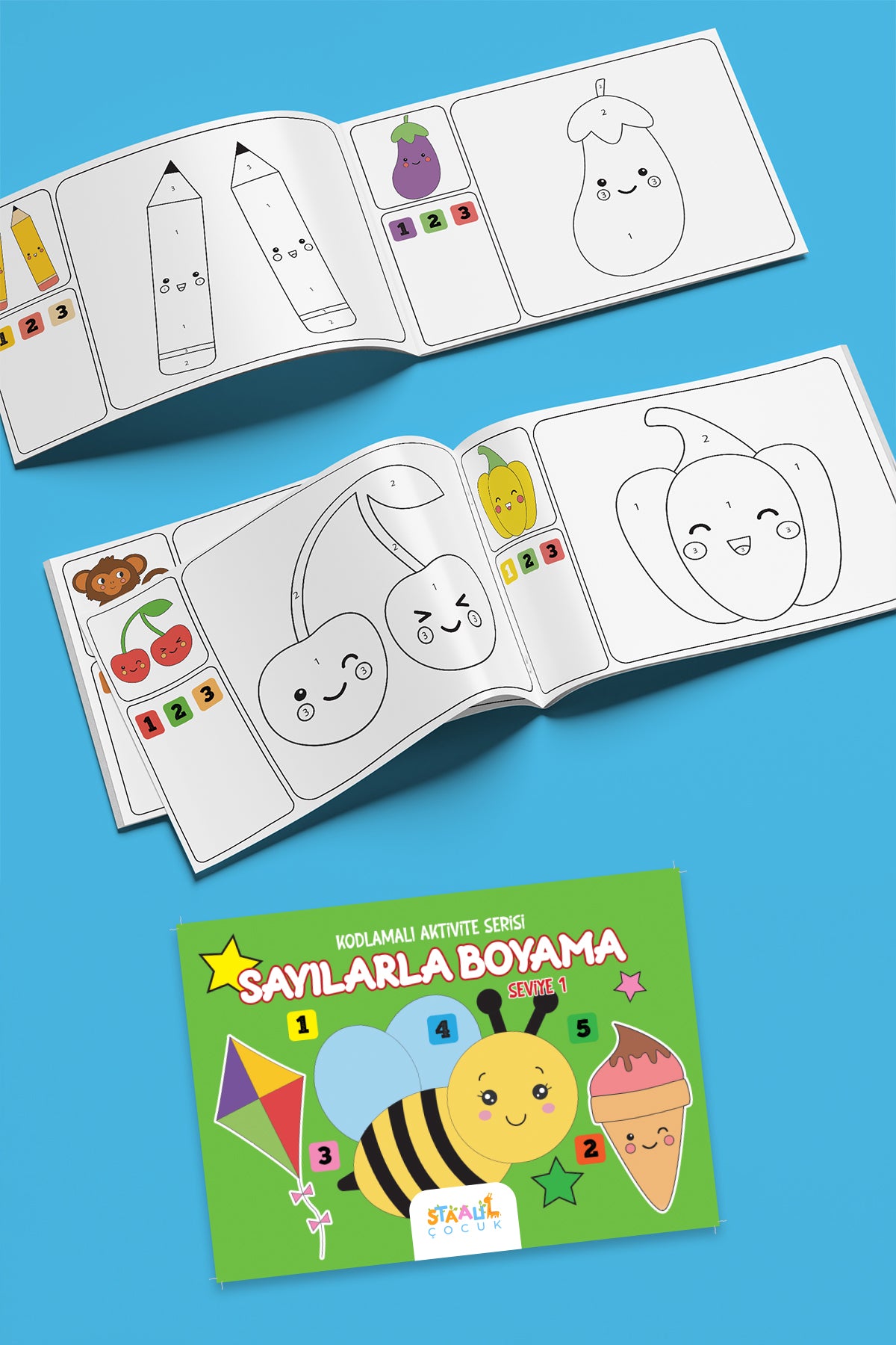 Kodlamalı Aktivite Serisi - Sayılarla Boyama Kitabı Seti - 5 Kitap