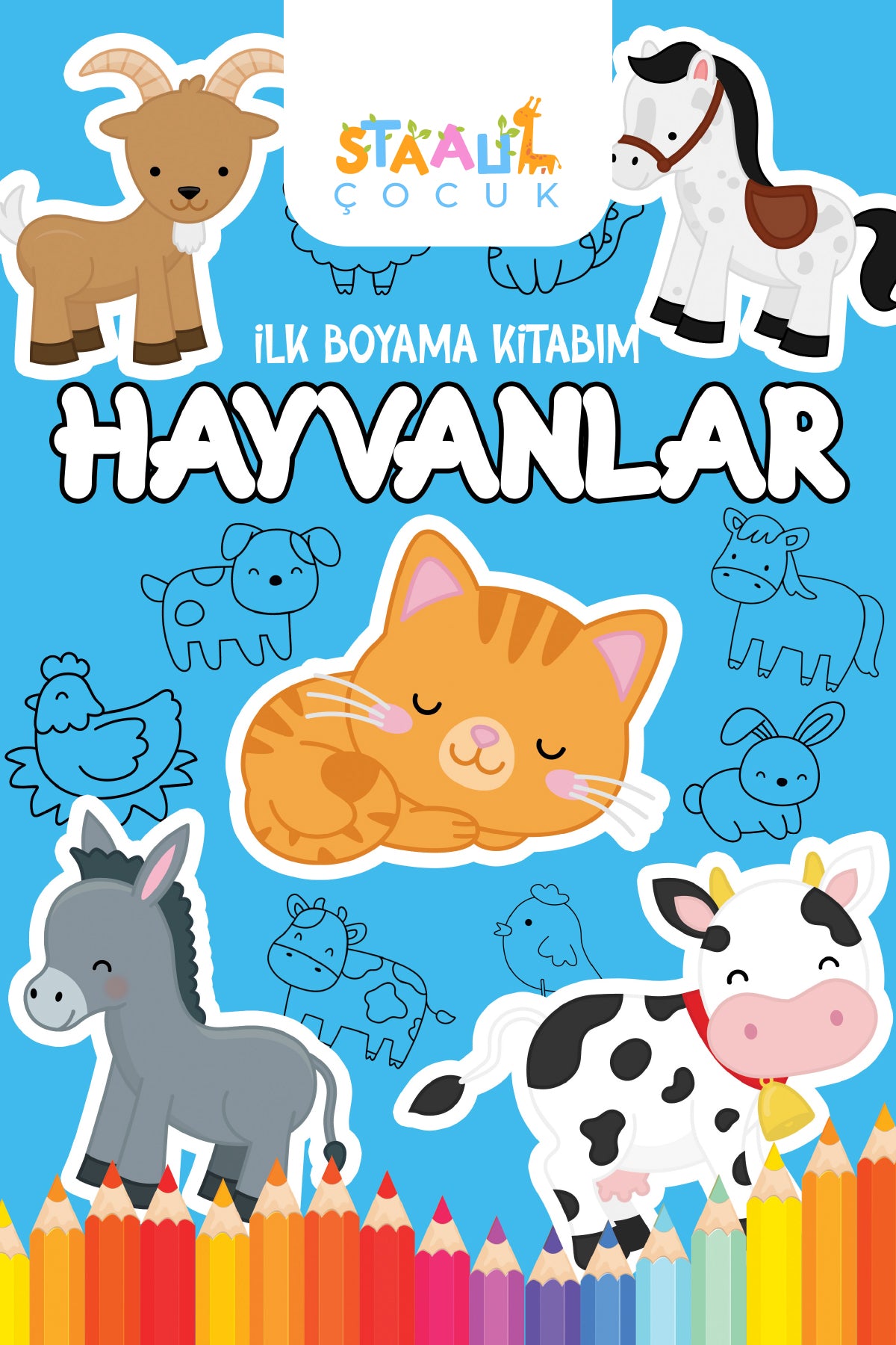 Ilk Boyama Kitabım Serisi - 10 Kitap (BÜYÜK RESİMLİ BOYAMA KİTABI)