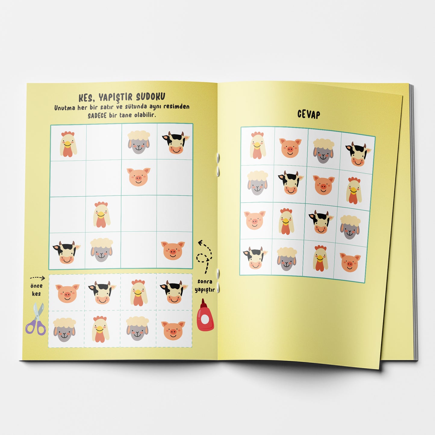 Çocuklar Için Sudoku - Seviye 2 (4-5 YAŞ)