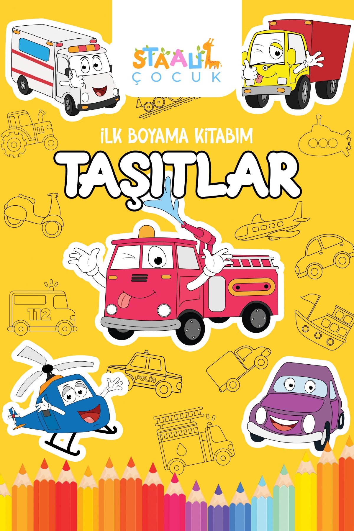Ilk Boyama Kitabım Serisi - 10 Kitap (BÜYÜK RESİMLİ BOYAMA KİTABI)