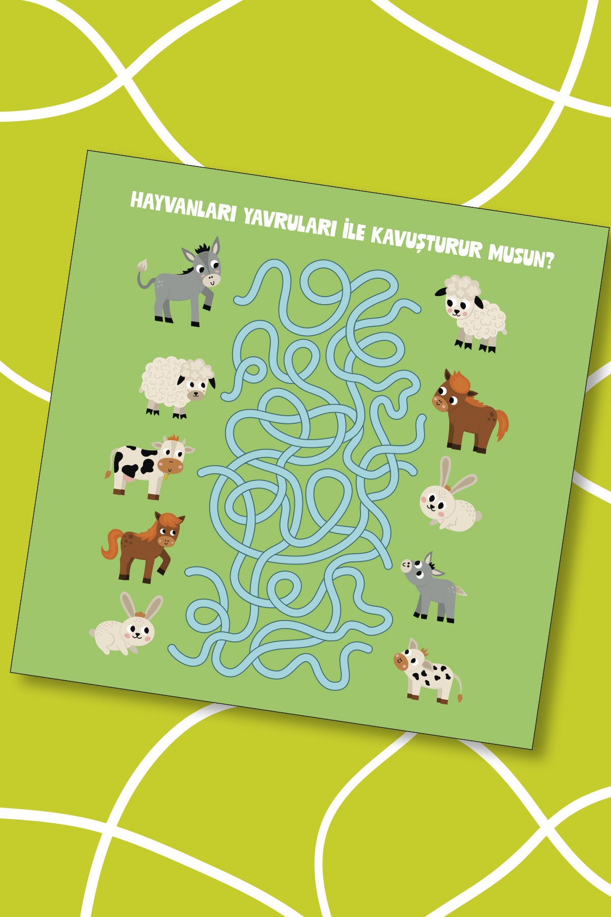 Eğlenceli Labirentler - 4+ Yaş Aktivite Kitabı - Okul Öncesi Etkinlik