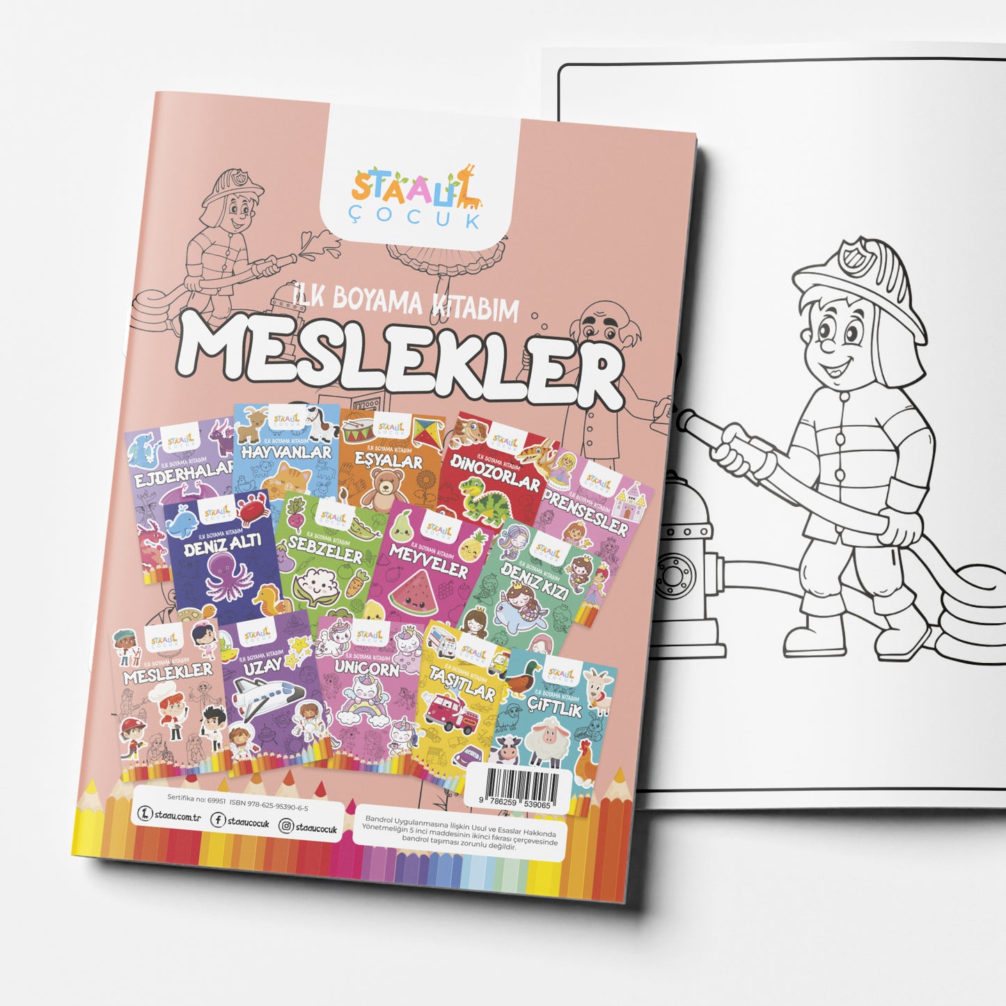 İlk Boyama Kitabım - Meslekler (BÜYÜK RESİMLİ BOYAMA KİTABI)