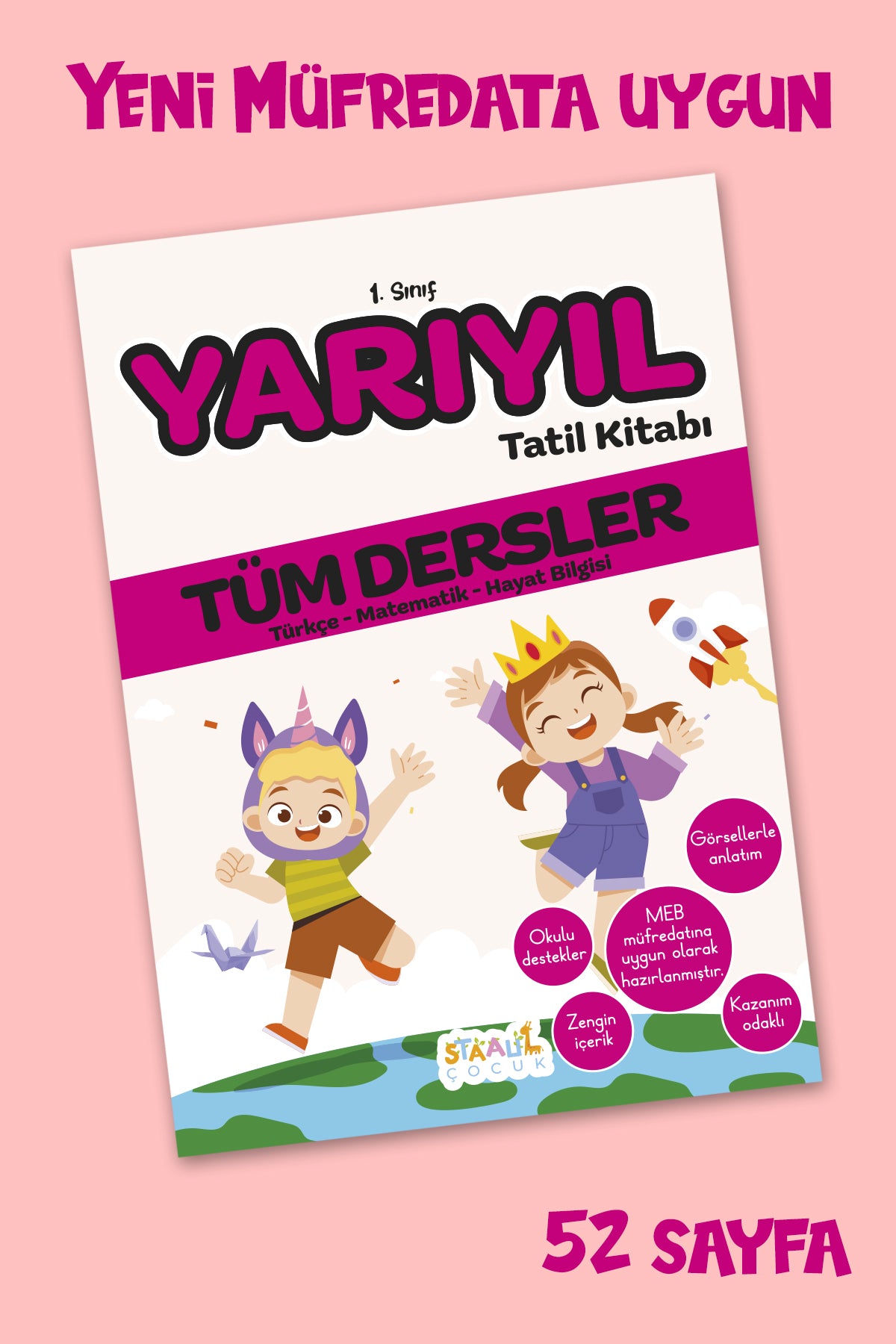 İlkokul 1. Sınıf Kaynak Kitapları Serisi / 1. Sınıf Yarıyıl Tatil Kitabı (Yeni Müfredat)