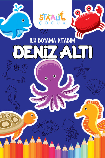 Ilk Boyama Kitabım Serisi - 10 Kitap (BÜYÜK RESİMLİ BOYAMA KİTABI)