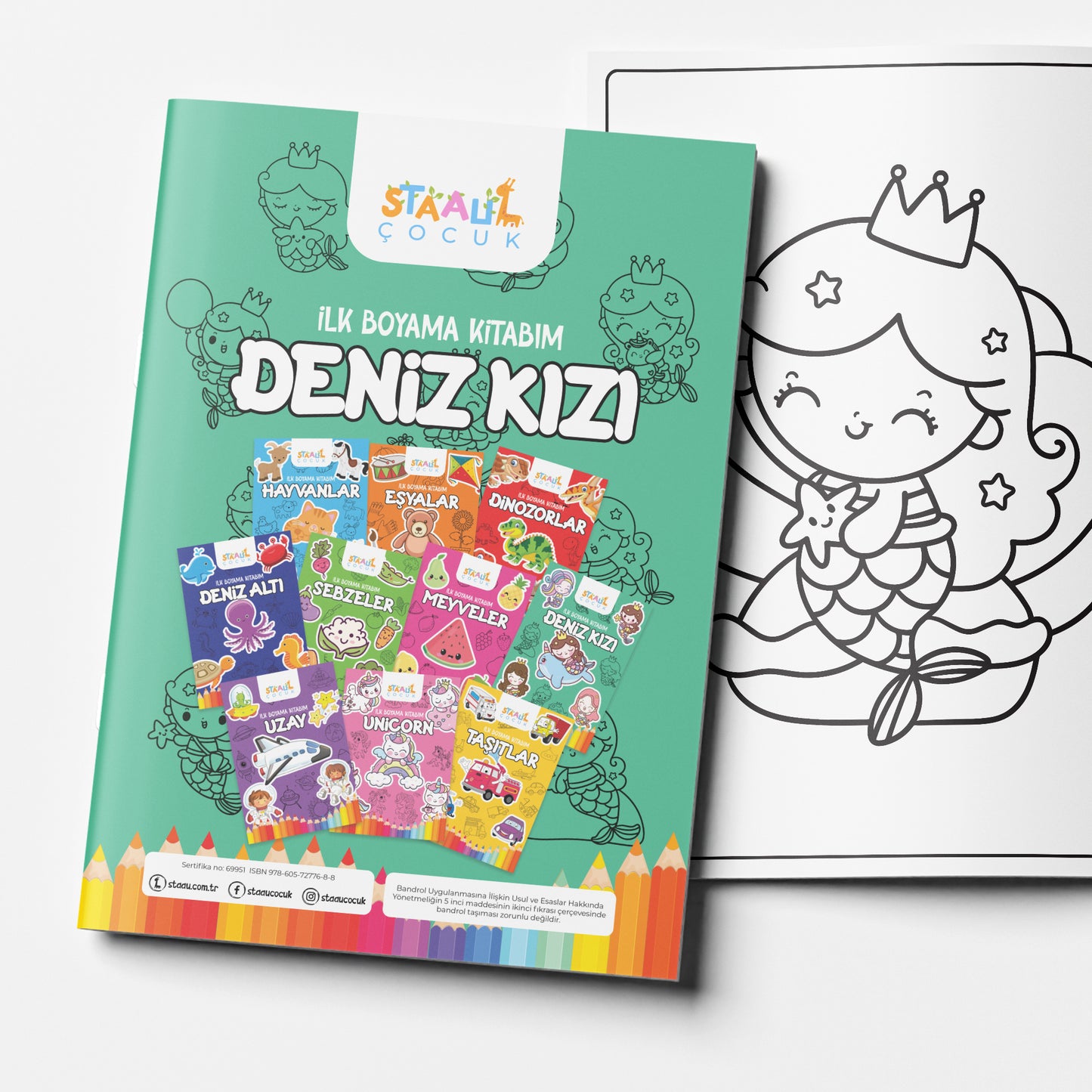 Ilk Boyama Kitabım - Deniz Kızı (BÜYÜK RESİMLİ BOYAMA KİTABI)