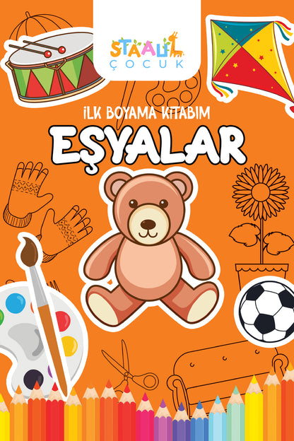 Ilk Boyama Kitabım Serisi - 10 Kitap (BÜYÜK RESİMLİ BOYAMA KİTABI)