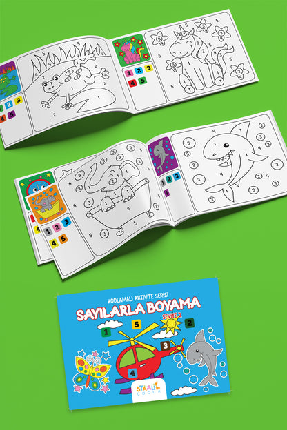 Kodlamalı Aktivite Serisi - Sayılarla Boyama Kitabı Seti - 5 Kitap