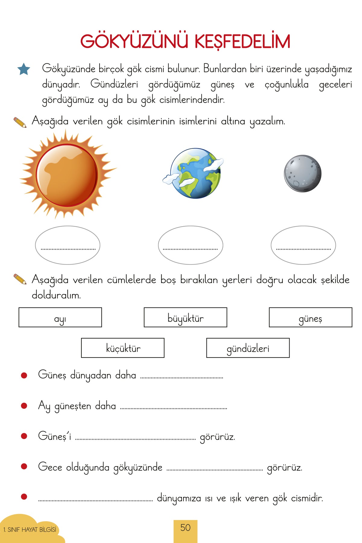 İlkokul 1. Sınıf Kaynak Kitapları Serisi / Hayat Bilgisi Kitabım (Yeni Müfredat)