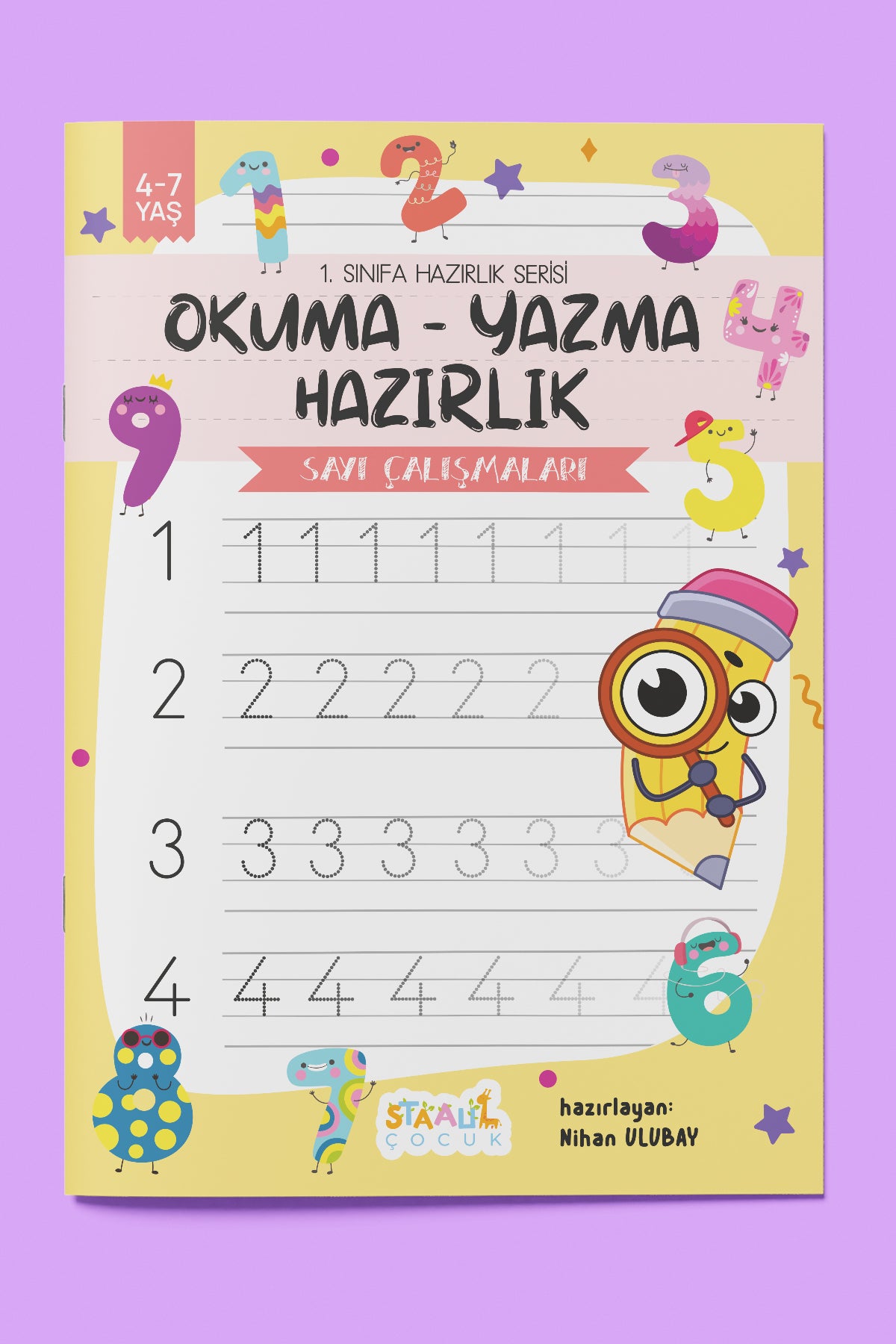 1. Sınıfa Hazırlık Serisi / Okuma - Yazma Hazırlık Aktivite Seti / 3 Kitap (Çizgi - Harf - Sayı)