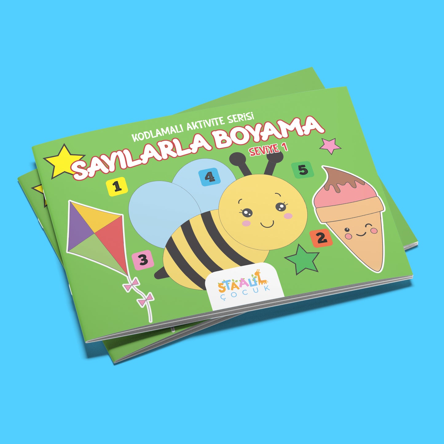 Kodlamalı Aktivite Serisi - Sayılarla Boyama Kitabı - 3'lü Set - Seviye 1-2-3 (3 Kitap)