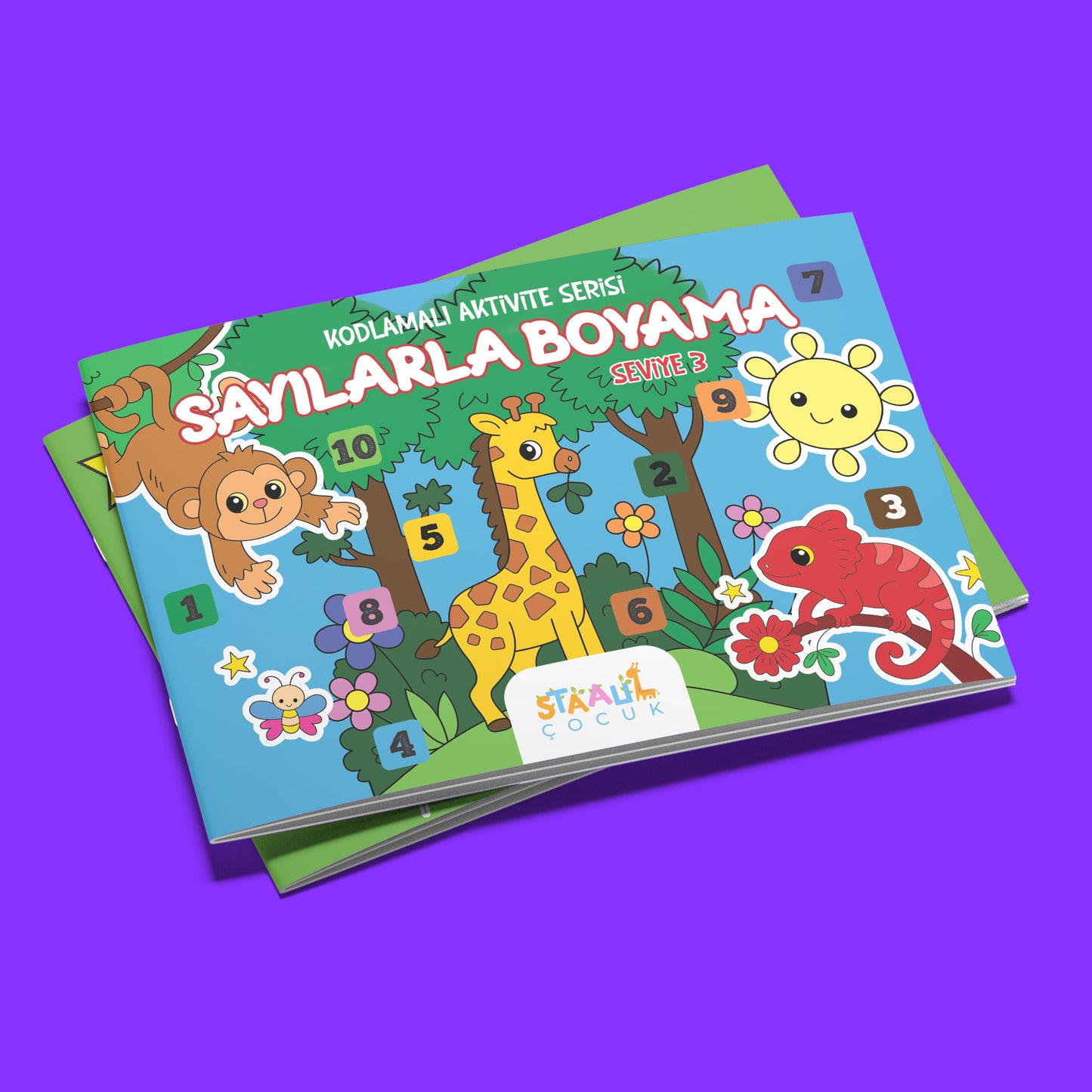 Kodlamalı Aktivite Serisi - Sayılarla Boyama Kitabı - 3'lü Set - Seviye 1-2-3 (3 Kitap)