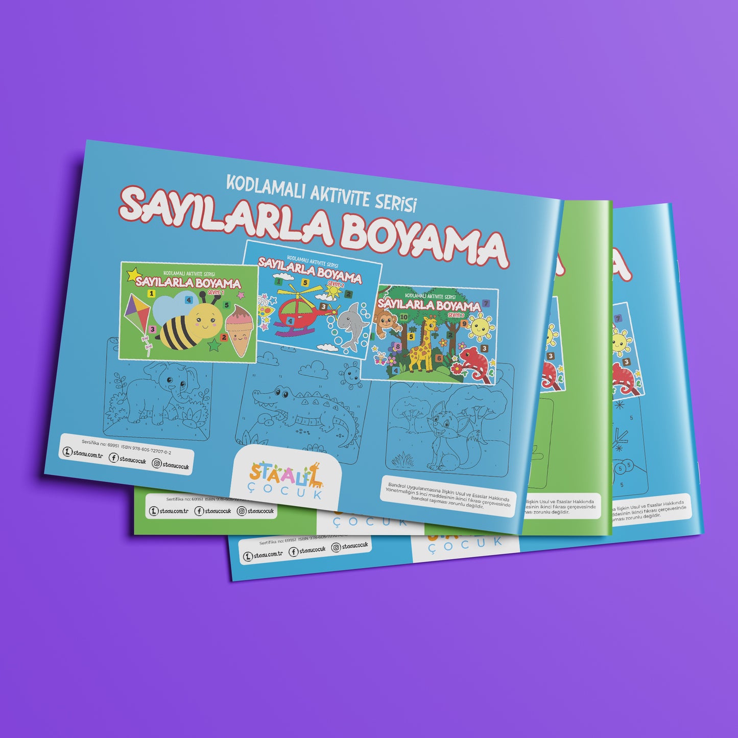 Kodlamalı Aktivite Serisi - Sayılarla Boyama Kitabı - Seviye 3