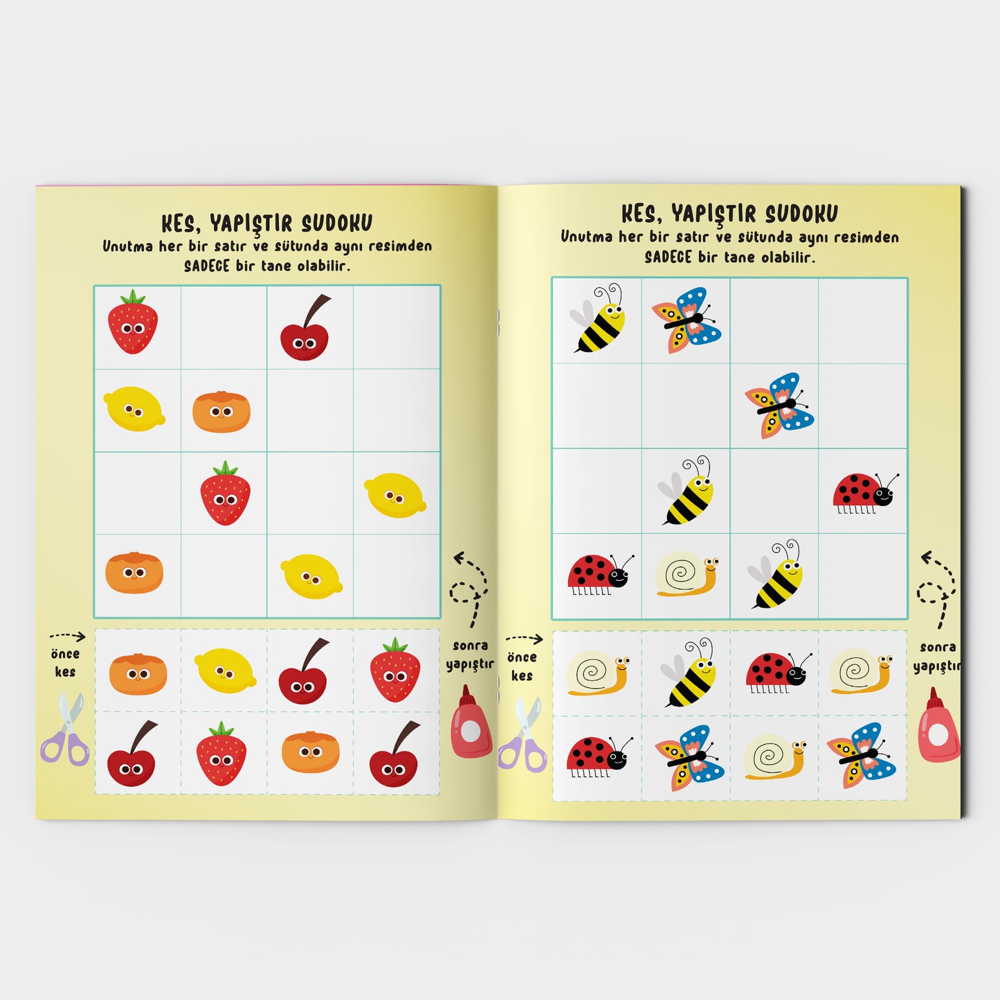 Çocuklar Için Sudoku 3'lü Set - Seviye 1-2-3 (3 Kitap)