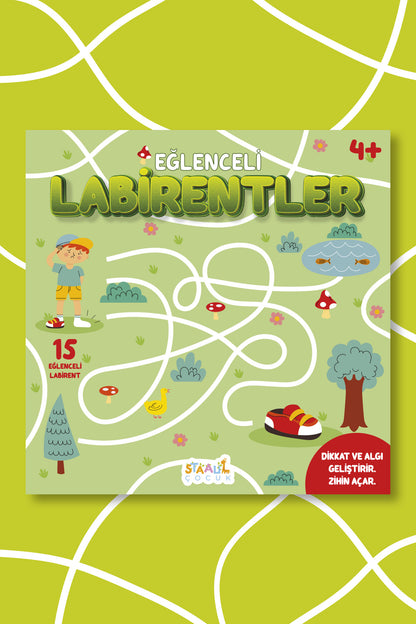 Eğlenceli Labirentler - 4+ Yaş Aktivite Kitabı - Okul Öncesi Etkinlik