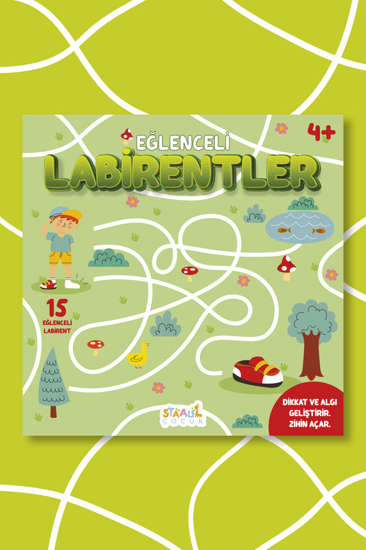 Eğlenceli Labirentler - 4+ Yaş Aktivite Kitabı - Okul Öncesi Etkinlik
