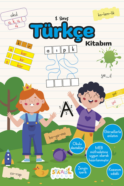 İlkokul 1. Sınıf Kaynak Kitapları Serisi / Türkçe Kitabım (Yeni Müfredat)