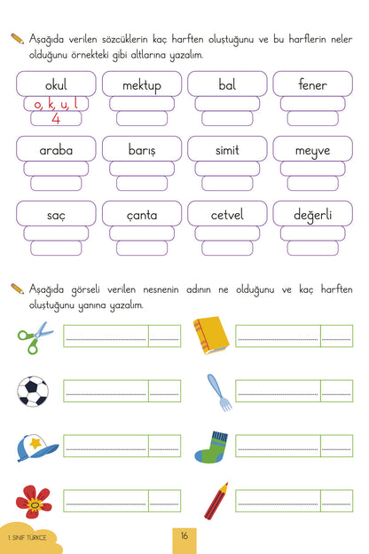 İlkokul 1. Sınıf Kaynak Kitapları Serisi / Türkçe Kitabım (Yeni Müfredat)