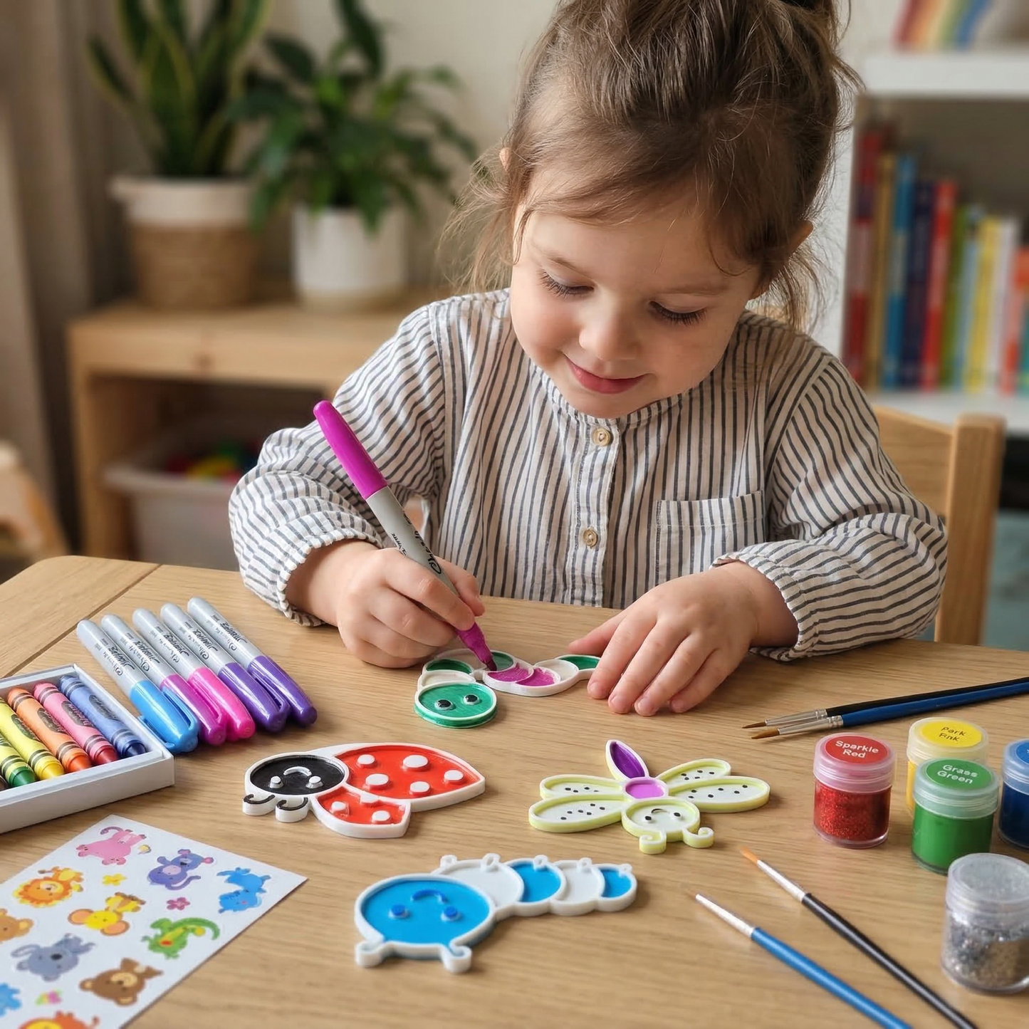 Minik Hayvanlar Temalı Boyama Seti - Çocuklar İçin Boyanabilir 3D Aktivite Seti