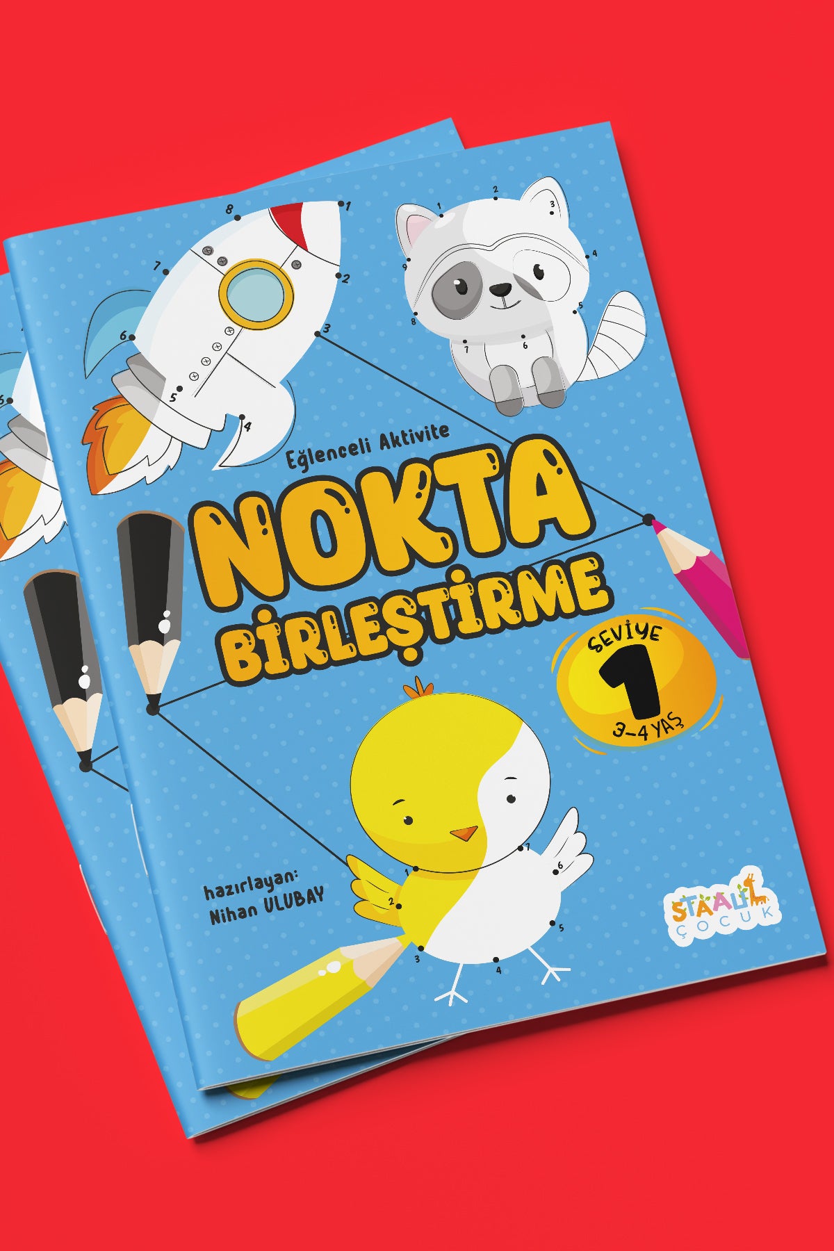 Eğlenceli Aktivite Nokta Birleştirme - Çocuklar Için Boyama Ve Aktivite Kitabı Seti (3 kitap)
