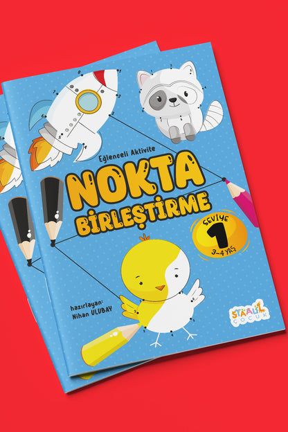Eğlenceli Aktivite Nokta Birleştirme - Çocuklar Için Boyama Ve Aktivite Kitabı Seti (3 kitap)