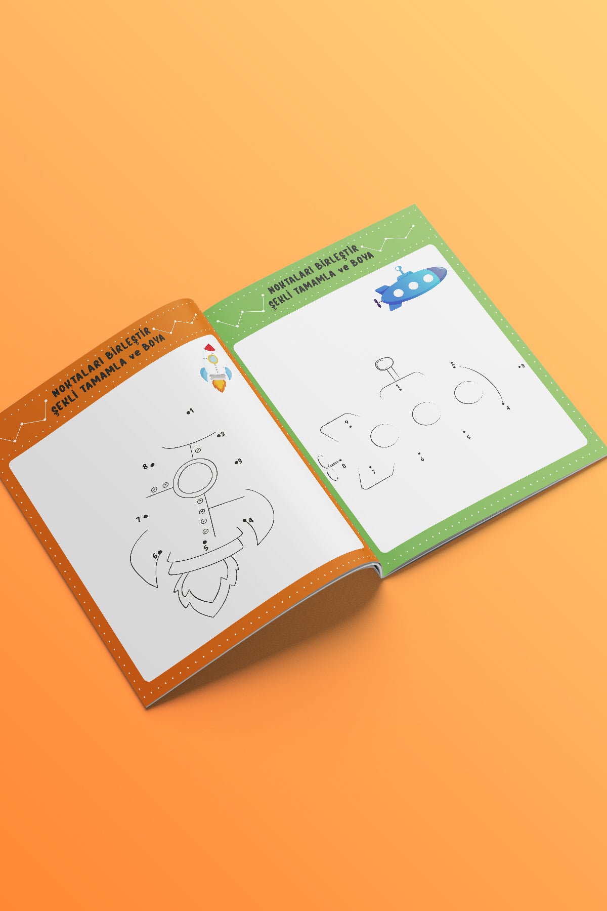 Eğlenceli Aktivite Nokta Birleştirme - Çocuklar Için Boyama Ve Aktivite Kitabı Seti (3 kitap)