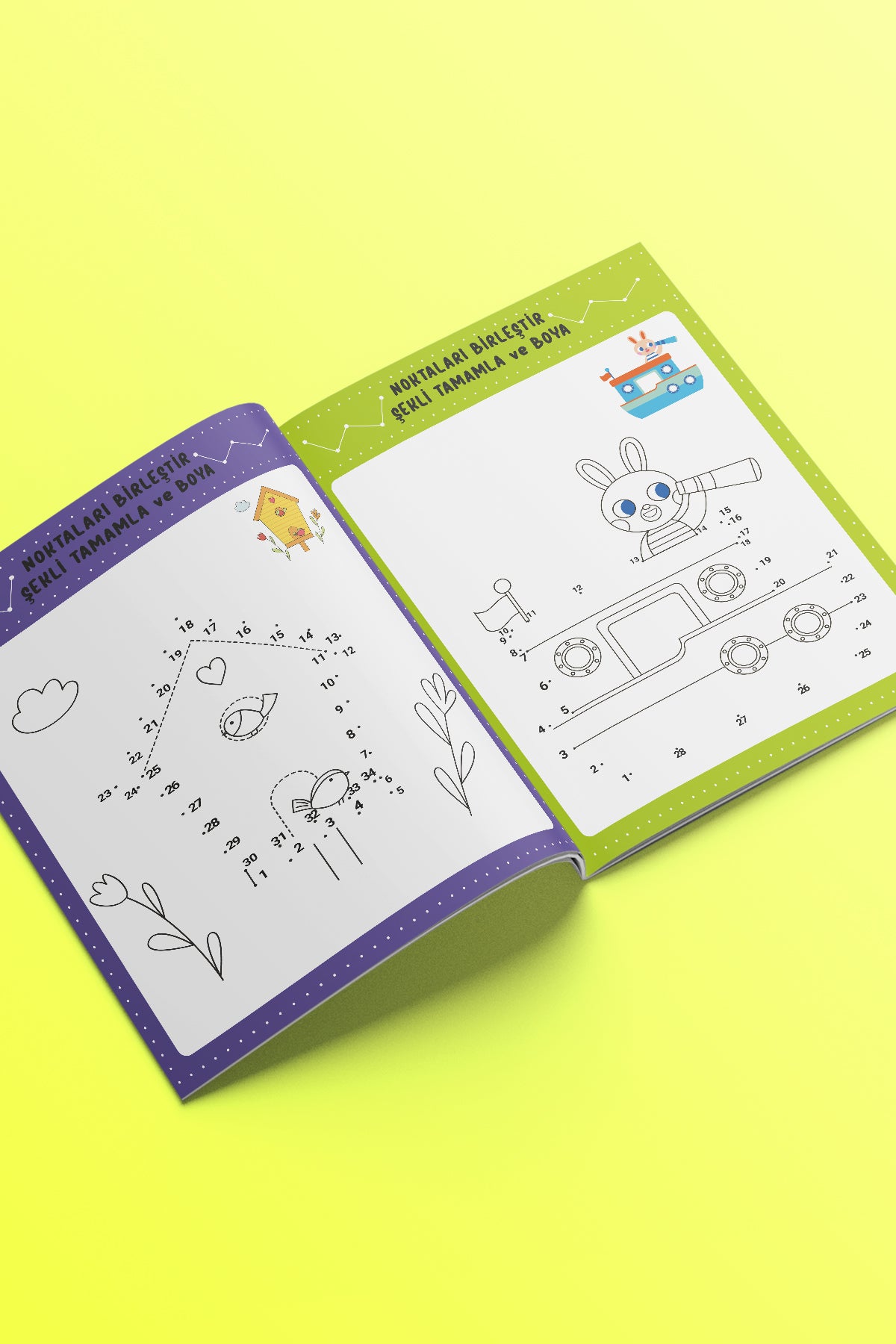 Eğlenceli Aktivite Nokta Birleştirme - Çocuklar Için Boyama Ve Aktivite Kitabı Seti (3 kitap)