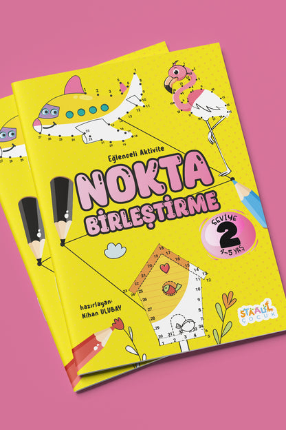Eğlenceli Aktivite Nokta Birleştirme - Çocuklar Için Boyama Ve Aktivite Kitabı Seti (3 kitap)