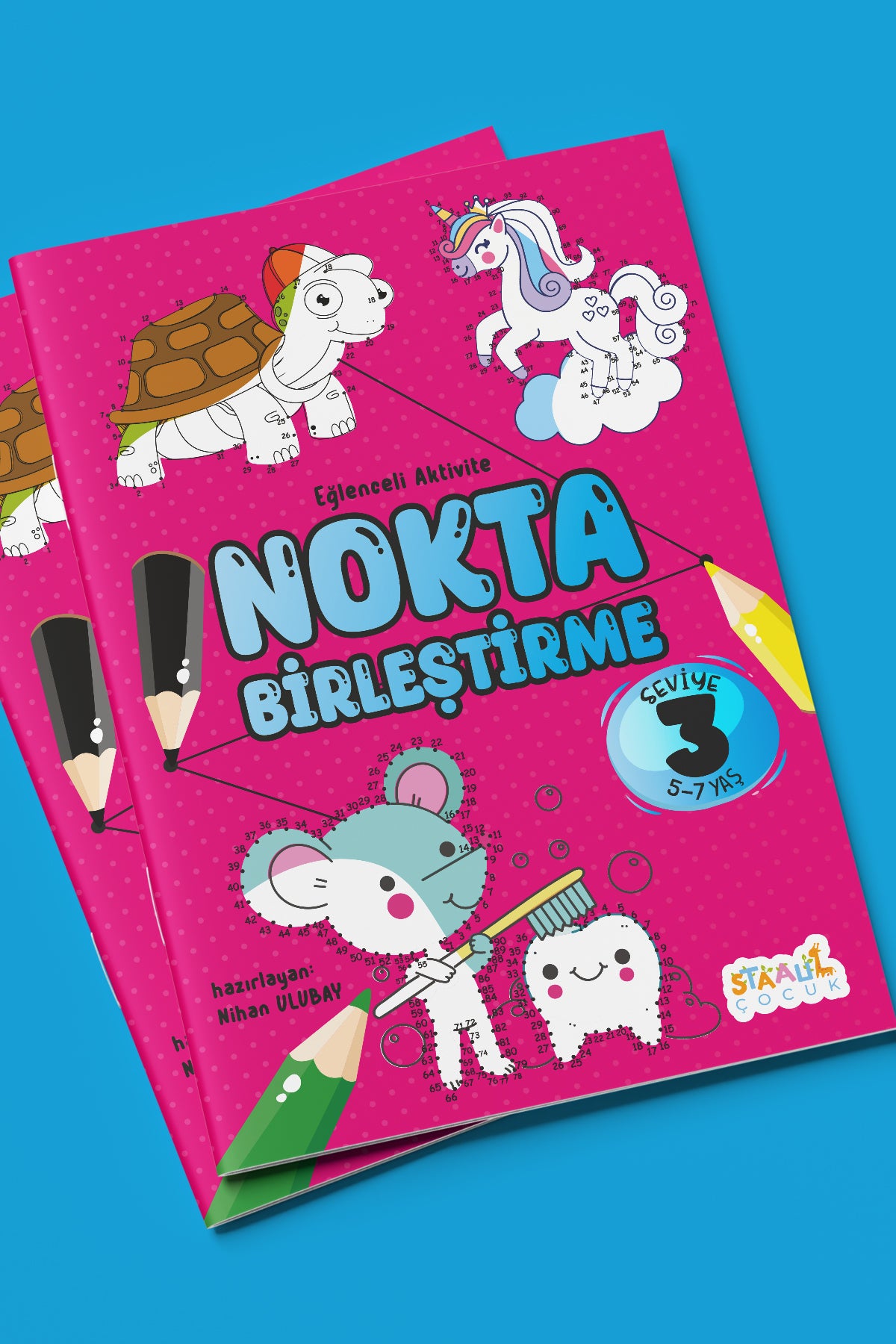 Eğlenceli Aktivite Nokta Birleştirme - Çocuklar Için Boyama Ve Aktivite Kitabı Seti (3 kitap)
