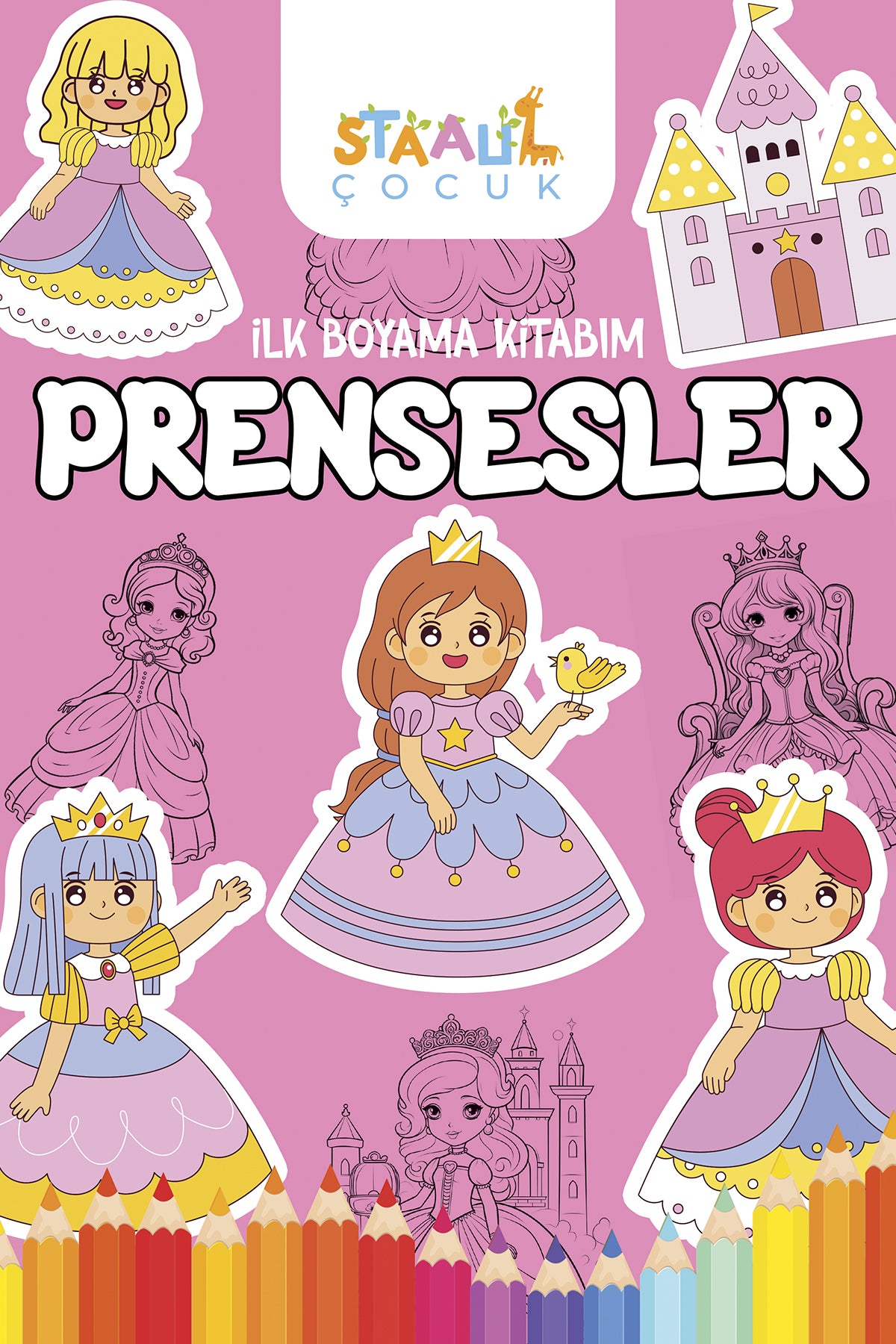 İlk Boyama Kitabım - Prensesler (BÜYÜK RESİMLİ BOYAMA KİTABI)