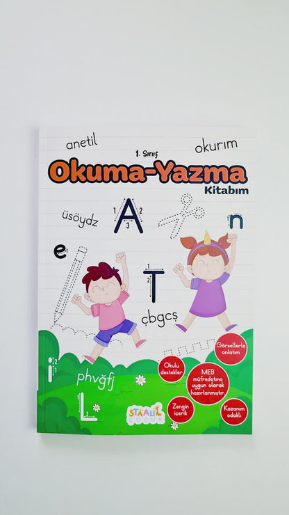 İlkokul 1. Sınıf  Kaynak Kitapları Serisi / Okuma - Yazma Kitabım (Yeni Müfredat - Anetil)