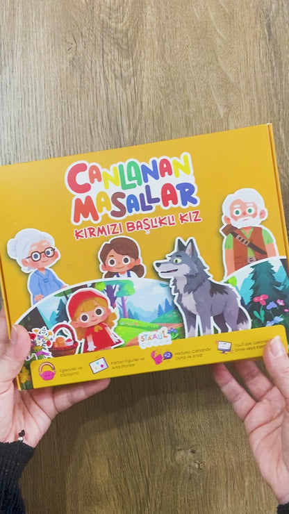 Canlanan Masallar - Kırmızı Başlıklı Kız - Okul Öncesi Etkinlik Kartları