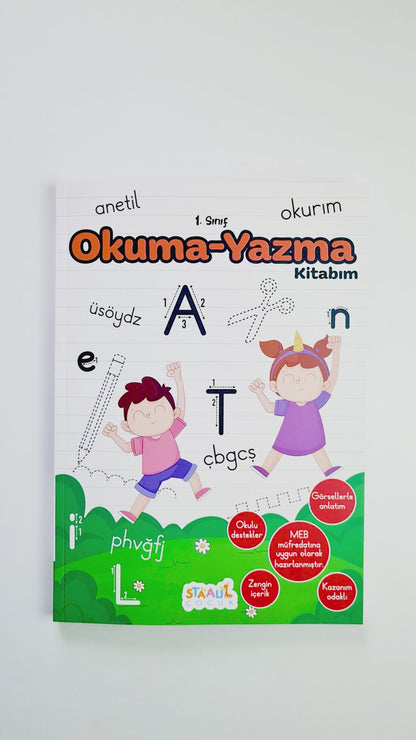 İlkokul 1. Sınıf  Kaynak Kitapları Serisi / Okuma - Yazma Kitabım (Yeni Müfredat - Anetil)