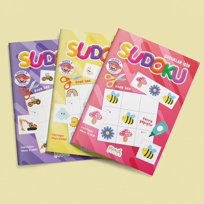 Çocuklar Için Sudoku 3'lü Set - Seviye 1-2-3 (3 Kitap)